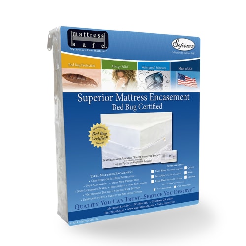 Sofcover® Superior Encasement-Twin Plus, Fits 39x75-80 and 9-15" Depth, Bedbug Certified, Waterproof